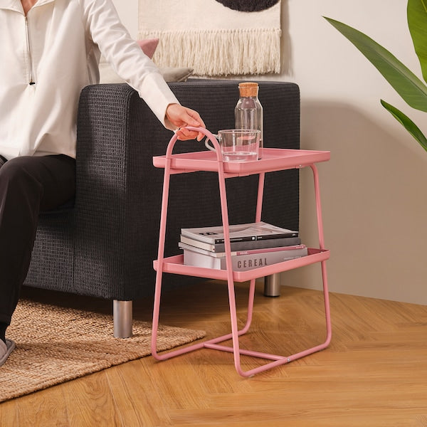 HATTÅSEN - Bedside table/shelf unit, pink