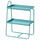 HATTÅSEN bedside table/shelf unit, blue-turquoise, 27x58x43 cm