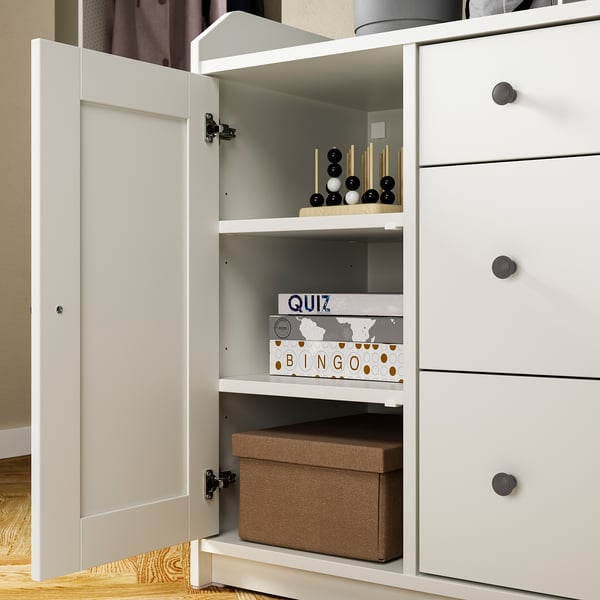 HAUGA sideboard, white, 140x84 cm