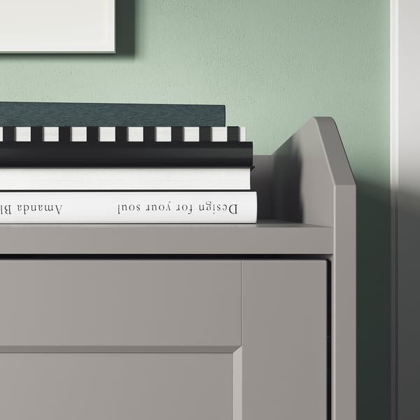 HAUGA sideboard, grey, 140x84 cm