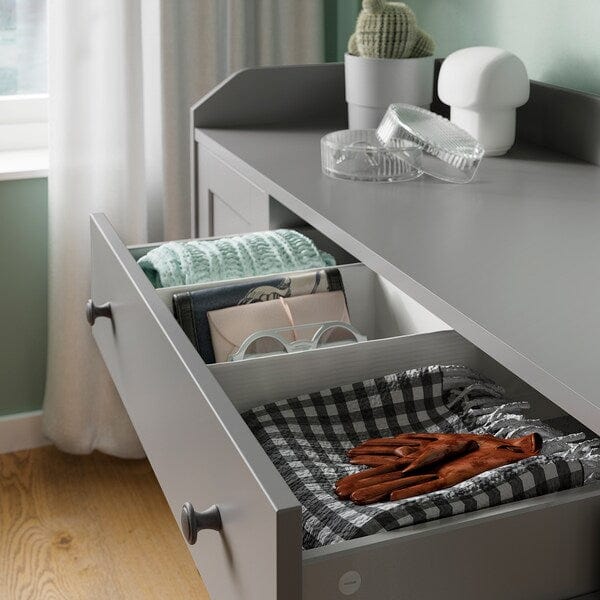 Ikea HAUGA - Sideboard, grey, 140x84 cm
