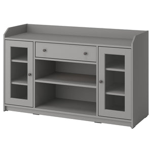 HAUGA sideboard, grey, 140x46x84 cm