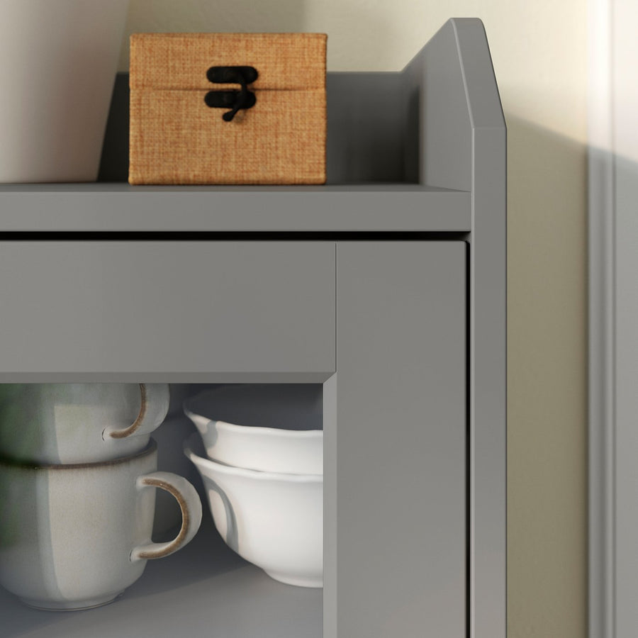 HAUGA sideboard, grey, 140x46x84 cm