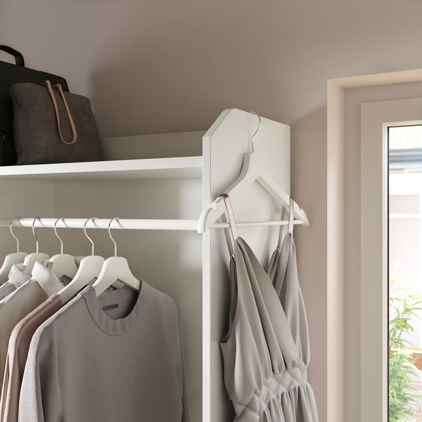 HAUGA wardrobe combination, white, 258x55x199 cm