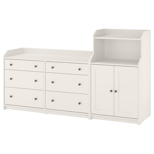 HAUGA storage combination, white, 208x116 cm