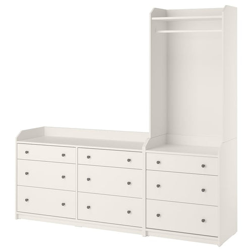 HAUGA storage combination, white, 208x199 cm