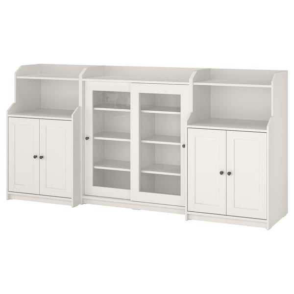 HAUGA storage combination, white, 244x46x116 cm