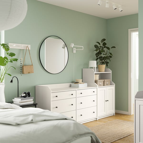HAUGA storage combination, white, 208x116 cm