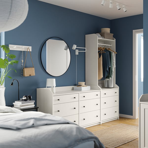 HAUGA storage combination, white, 208x199 cm