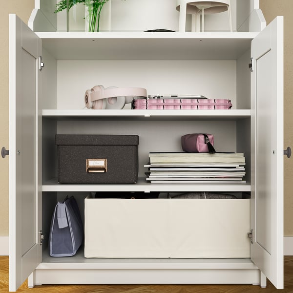 HAUGA - HAUGA Storage combination, white, 139x46x199 cm