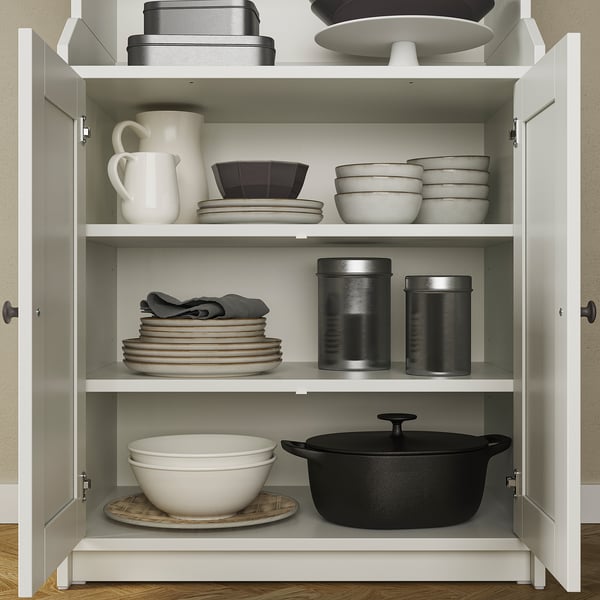 HAUGA - Storage combination, white, 210x46x199 cm