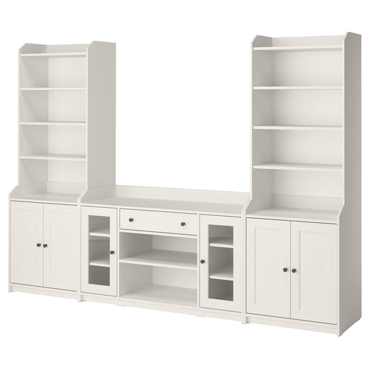 HAUGA storage combination, white, 279x46x199 cm