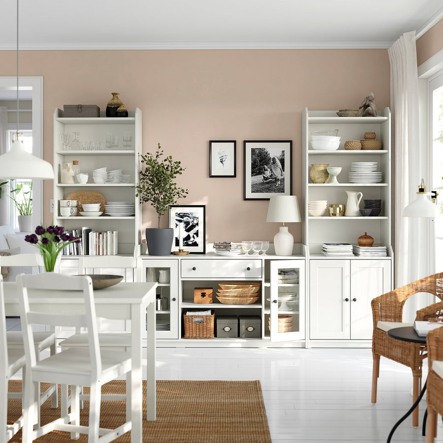 HAUGA storage combination, white, 279x46x199 cm