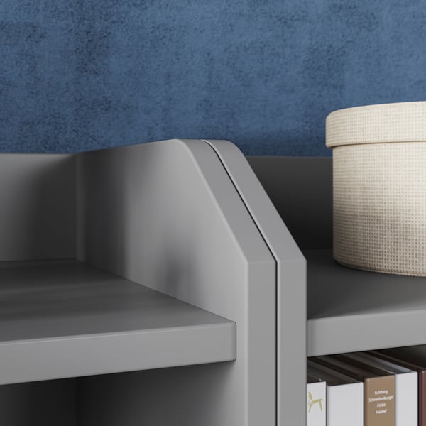 HAUGA storage combination, grey, 139x46x116 cm