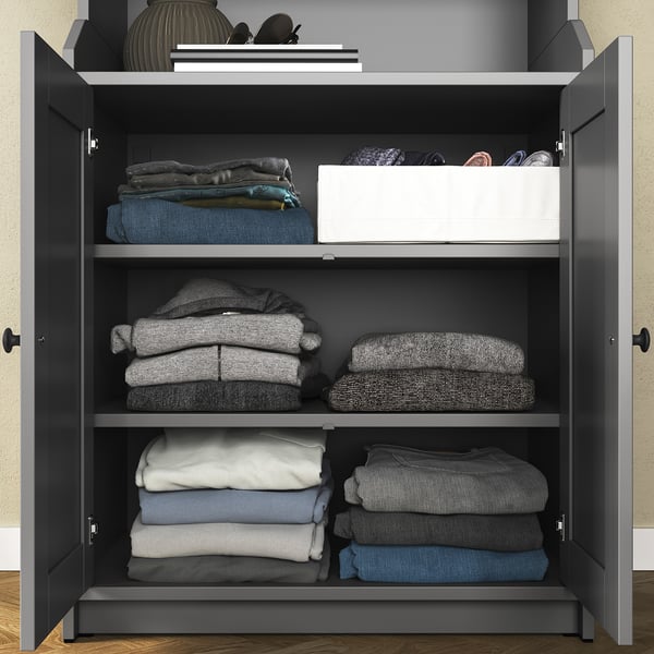 HAUGA storage combination, grey, 208x116 cm