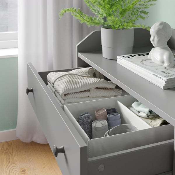 HAUGA storage combination, grey, 208x116 cm