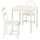 HAUGA / HAUGA - Table and 2 chairs, white/white,74x74 cm