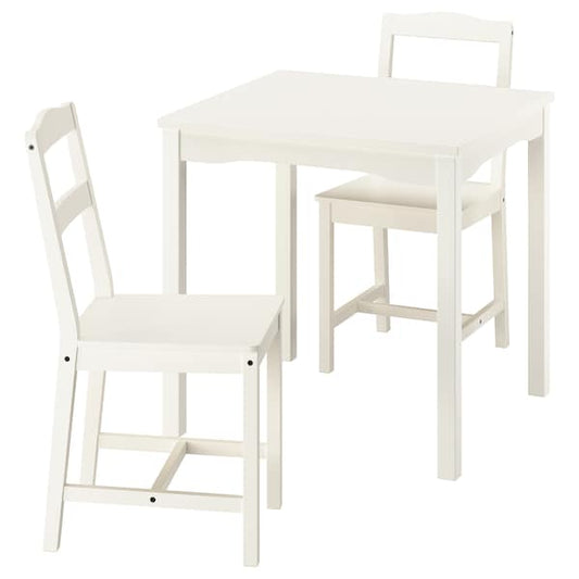 HAUGA / HAUGA - Table and 2 chairs, white/white,74x74 cm