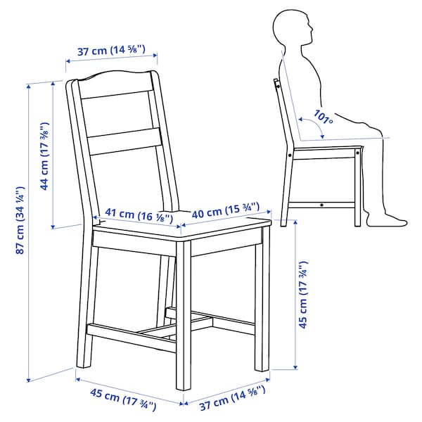 HAUGA / HAUGA - Table and 2 chairs, white/white,74x74 cm