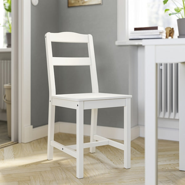 HAUGA / HAUGA - Table and 2 chairs, white/white,74x74 cm