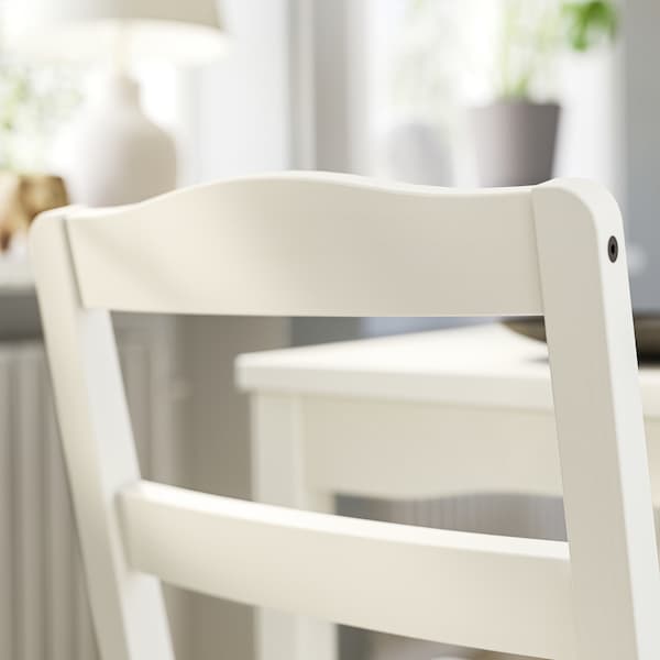 HAUGA / HAUGA - Table and 2 chairs, white/white,74x74 cm