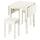 HAUGA / HAUGA - Table and 2 stools, white/white,55/82/109x74 cm