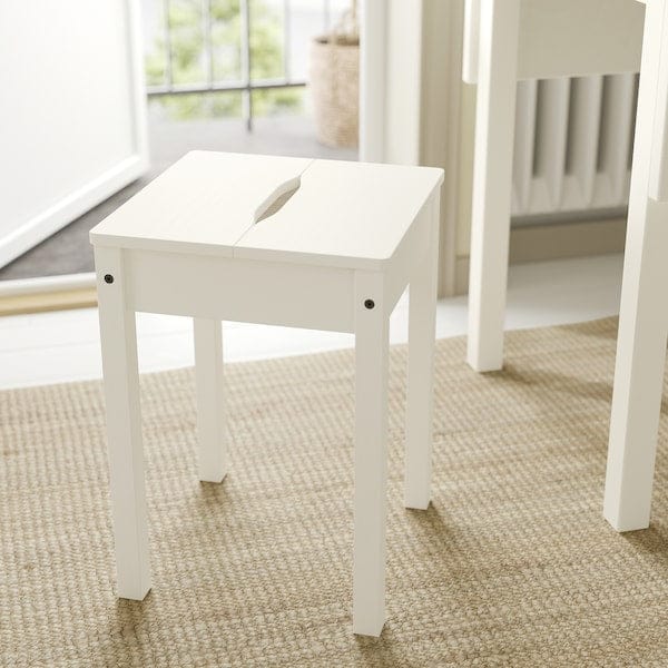 Ikea HAUGA / HAUGA - Table and 2 stools, white/white,55/82/109x74 cm