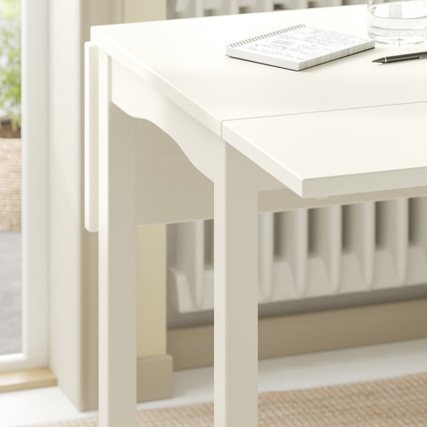 HAUGA / HAUGA - Table and 2 stools, white/white,55/82/109x74 cm
