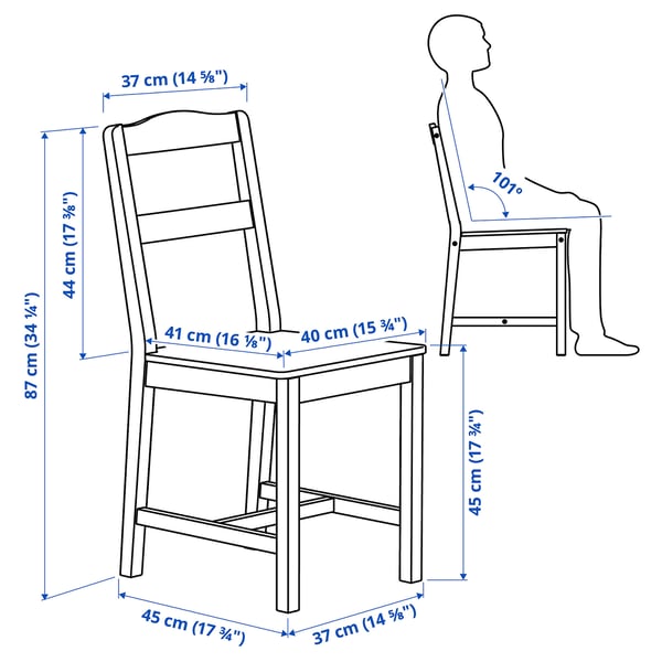 HAUGA / HAUGA table and 6 chairs, white/white, 168x74 cm
