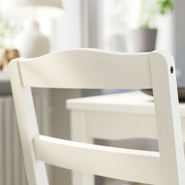 HAUGA / HAUGA table and 6 chairs, white/white, 168x74 cm