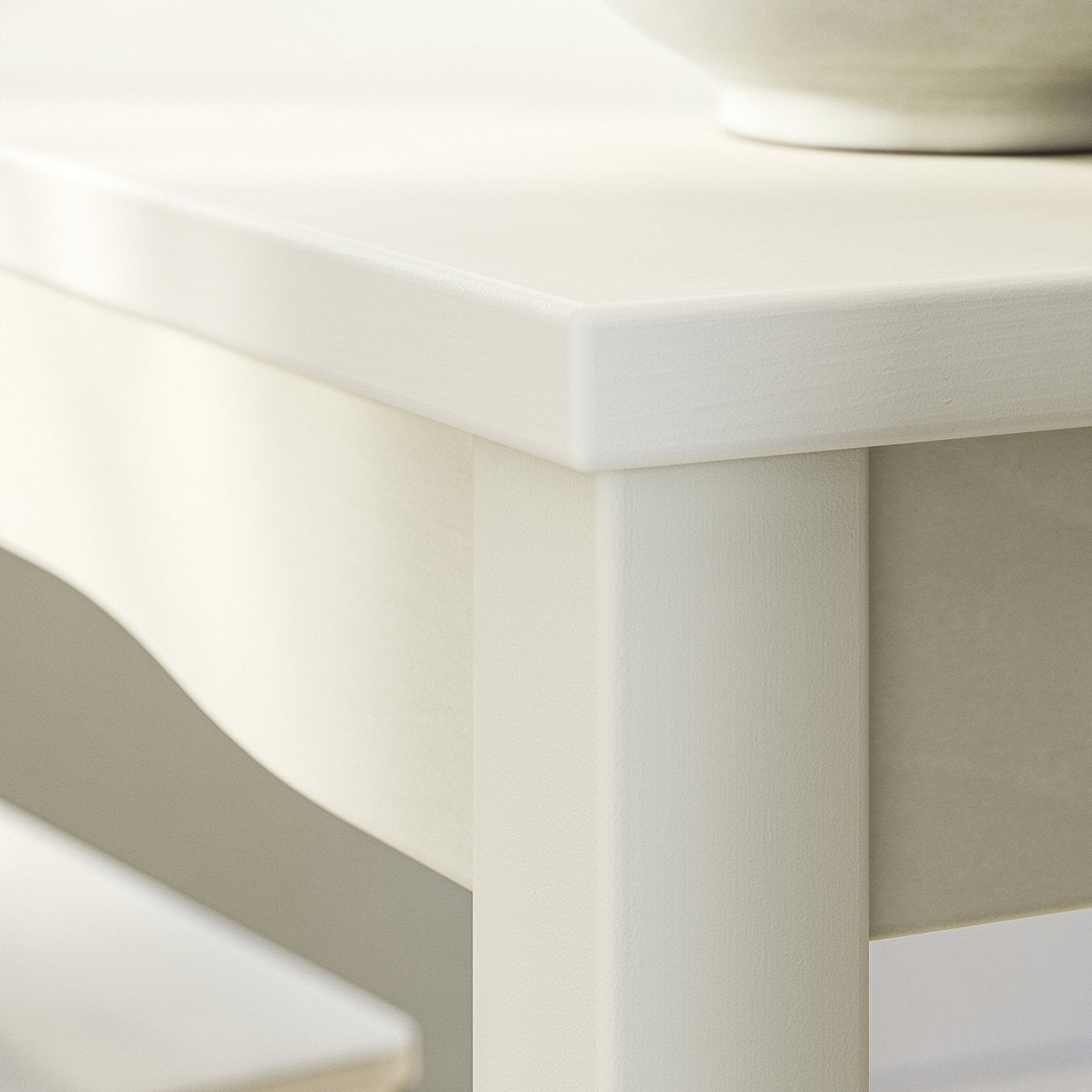 HAUGA / HÖGVED table and 4 chairs, white/birch veneer, 118x74 cm