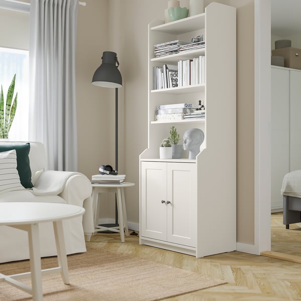 HAUGA high cabinet with 2 doors, white, 70x199 cm