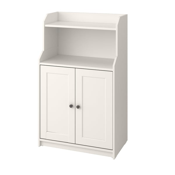 HAUGA cabinet with 2 doors, white, 70x116 cm