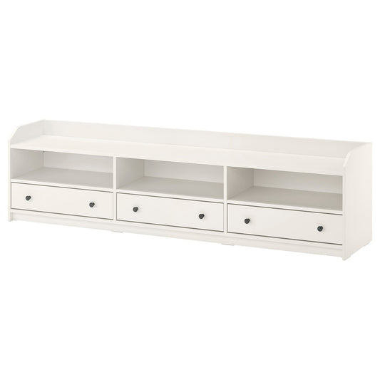 HAUGA TV bench, white, 206x54x46 cm