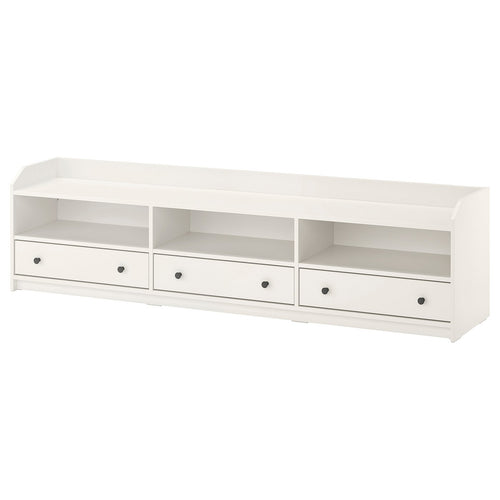 HAUGA TV bench, white, 206x54x46 cm
