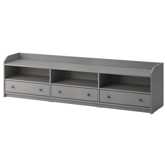 HAUGA TV bench, grey, 206x54x46 cm