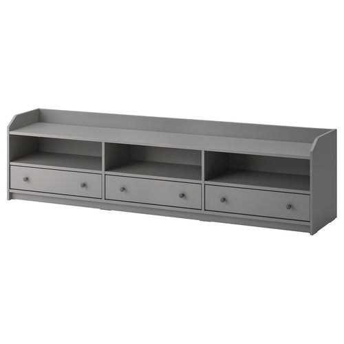HAUGA TV bench, grey, 206x54x46 cm