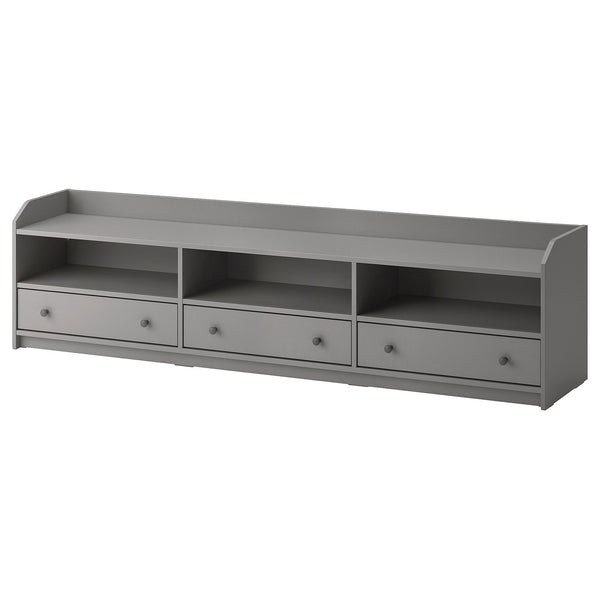 HAUGA TV bench, grey, 206x54x46 cm