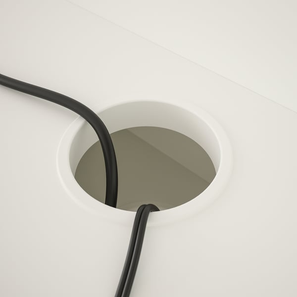 HAUGA desk, white, 100x45 cm