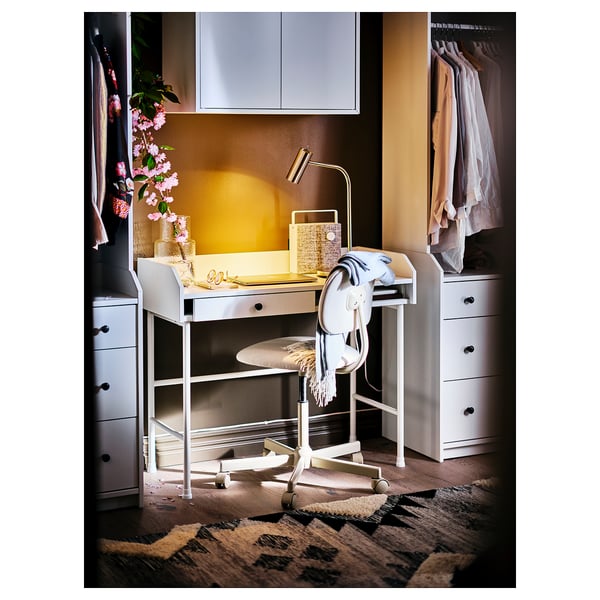 HAUGA desk, white, 100x45 cm