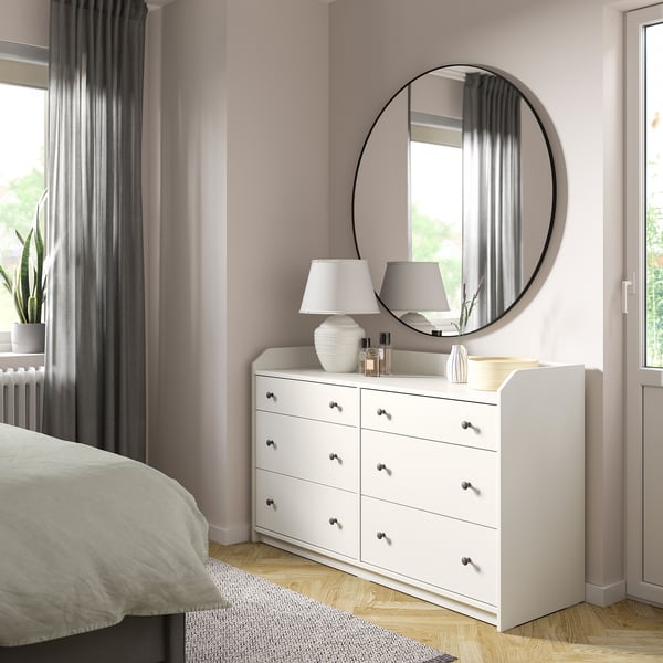 HAUGA bedroom furniture, set of 2, white