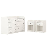 HAUGA bedroom furniture, set of 3, white