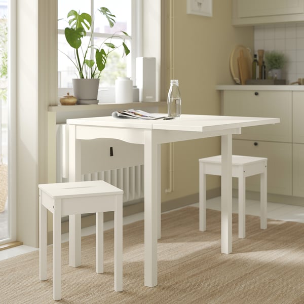 HAUGA stool, white, 32x45x32 cm