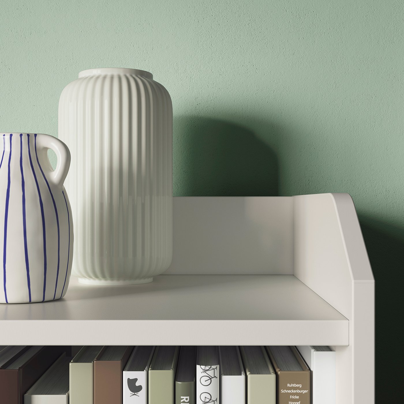HAUGA TV/storage combination, white, 276x46x199 cm