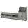HAUGA TV/storage combination, grey, 276x116x46 cm