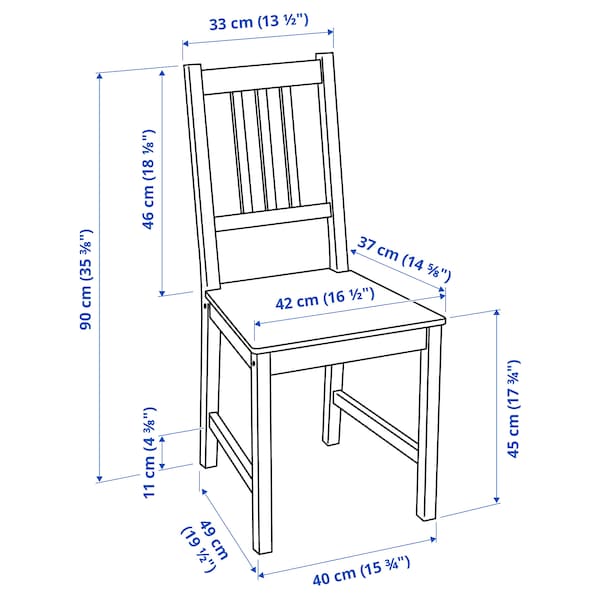 HAUGA / STEFAN - Table and 2 chairs, white/white,74x74 cm