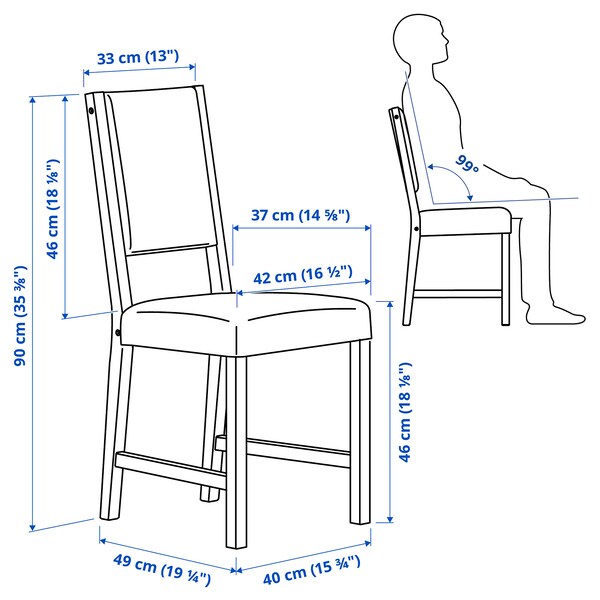 HAUGA / STEFAN - Table and 6 chairs, white/white,168x74 cm