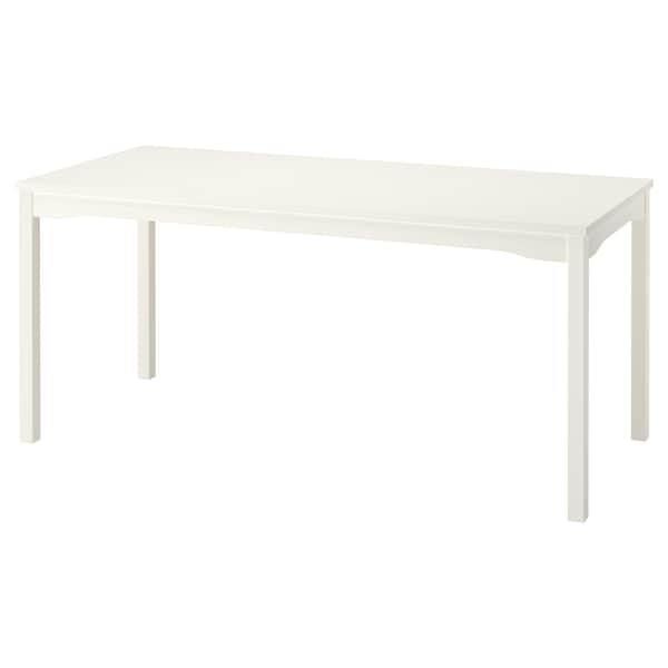 HAUGA - Table, white/ birch veneer,168x74 cm