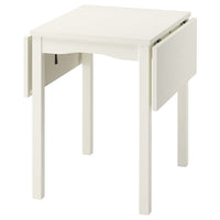 HAUGA drop-leaf table, white/birch veneer, 55/82/109x74 cm