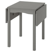 Ikea HAUGA - Drop-leaf table, grey/birch veneer, 55/82/109x74 cm